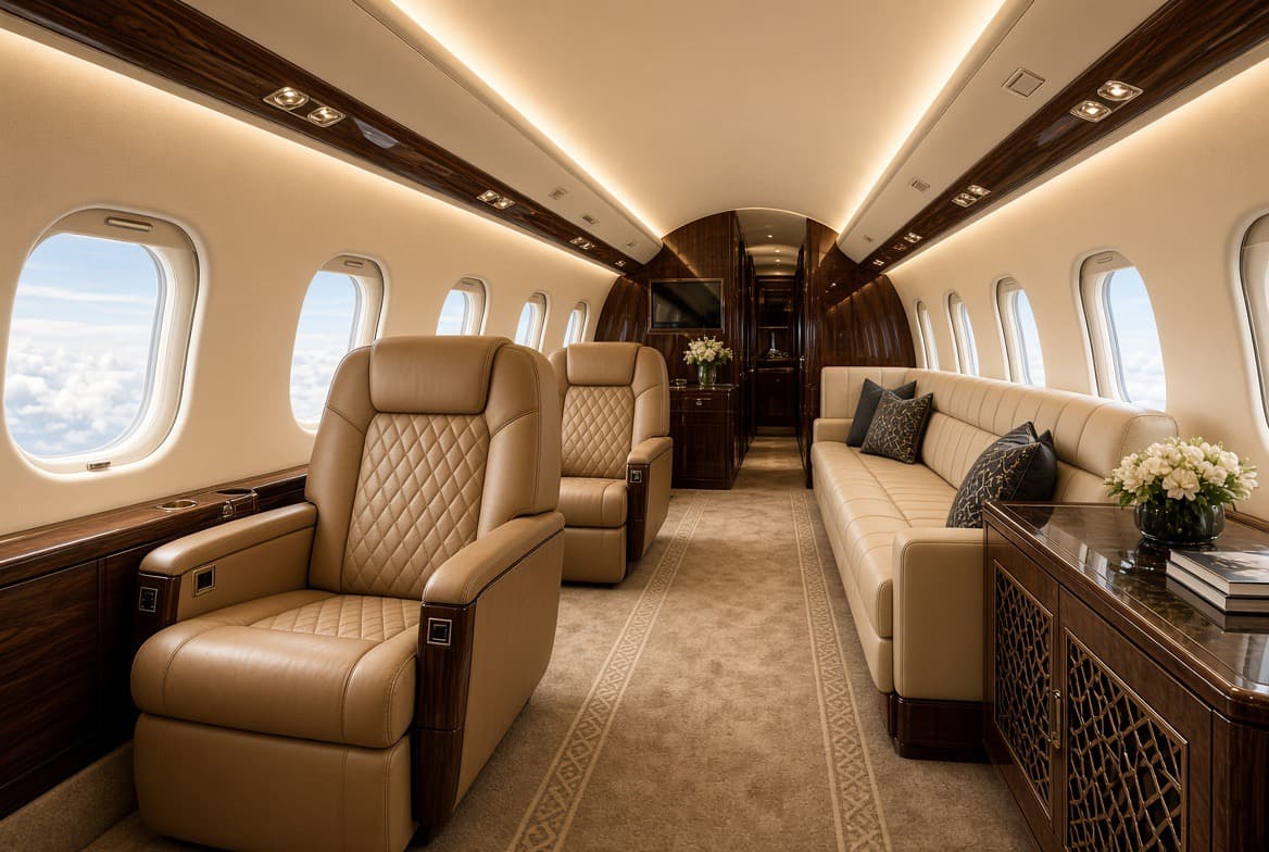 Private Jet Interior